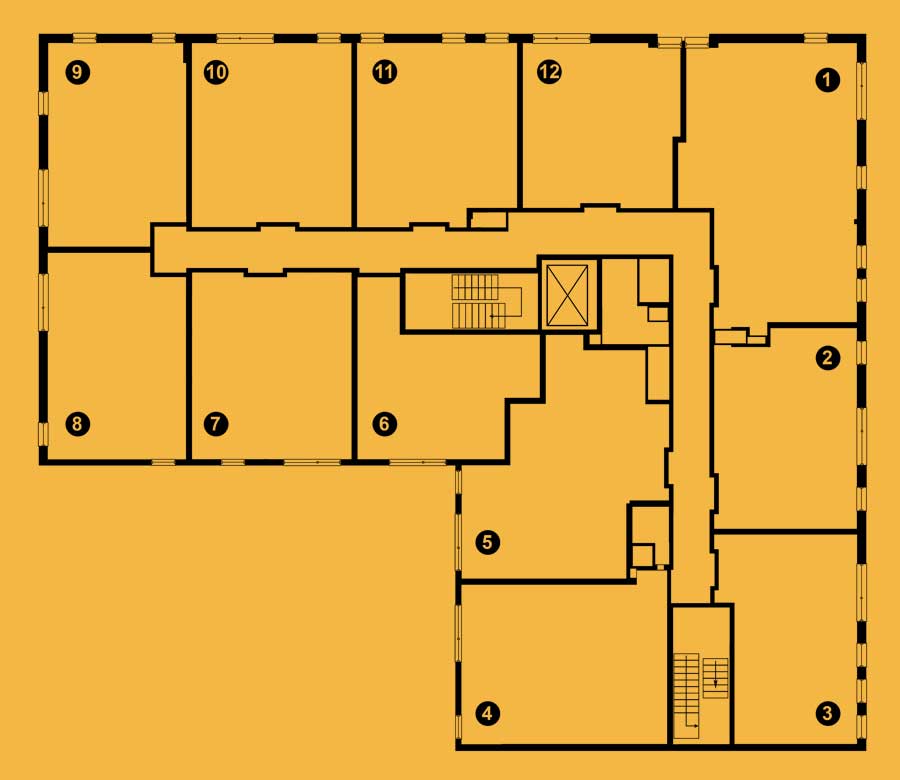 Second level floor plan of The 801 apartments for rent in Oak Park, IL